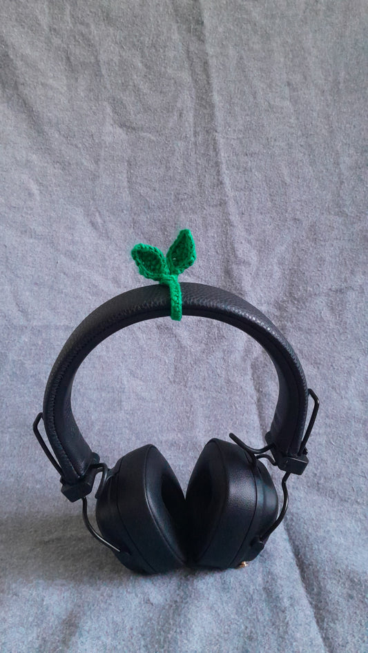 Leaf Headphones Decor Organizer Crochet PDF Pattern ENG